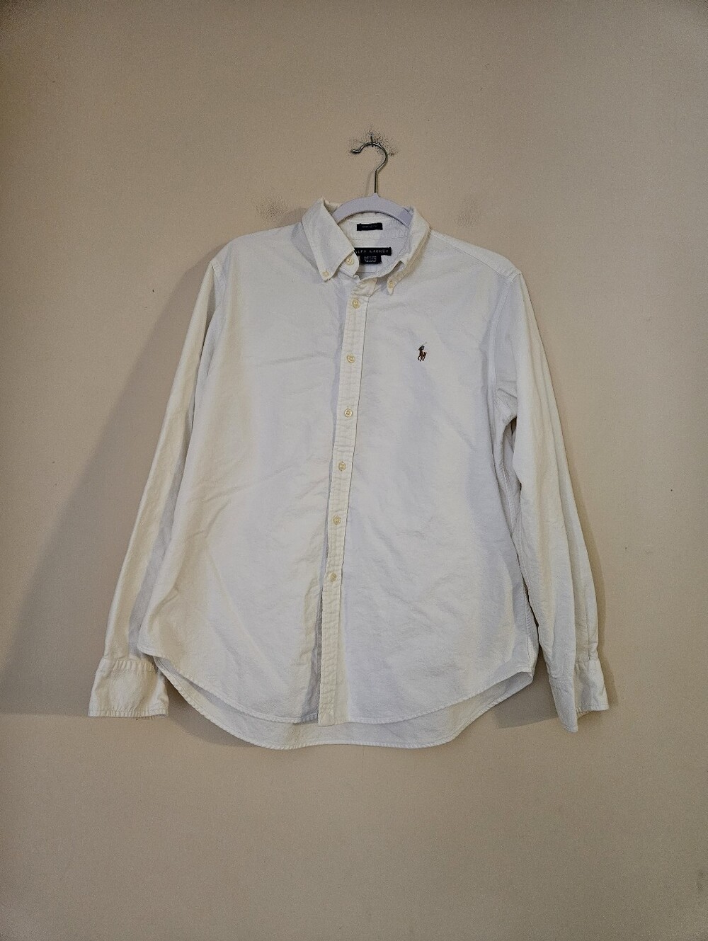 Ralph Lauren Boy's Button-Down Oxford Shirt -Size 16, White